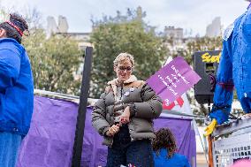 Judith Godreche at Feministe Protest - Paris