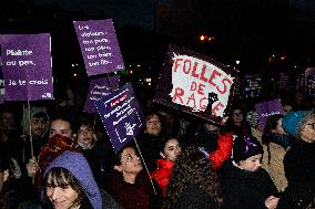 March Against Violence Against Women In Paris