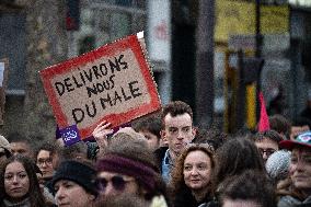 March Against Violence Against Women In Paris