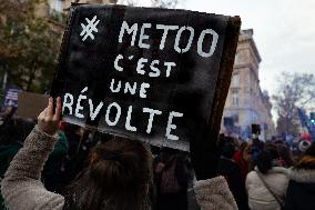 March Against Violence Against Women In Paris