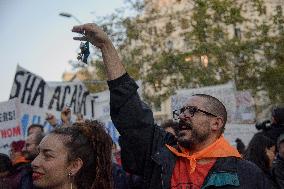 Protest Against Raising Rents And The Right To Housing In Barcelona