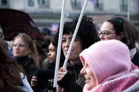 March Against Violence Against Women In Paris