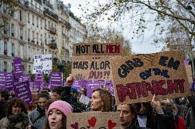 March Against Violence Against Women In Paris