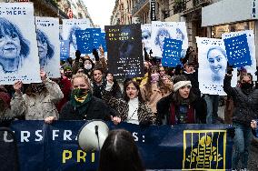 March Against Violence Against Women In Paris