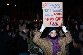 March Against Violence Against Women In Paris