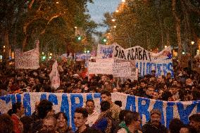 Protest Against Raising Rents And The Right To Housing In Barcelona