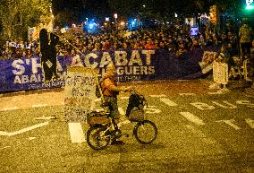 Protest Against Raising Rents And The Right To Housing In Barcelona