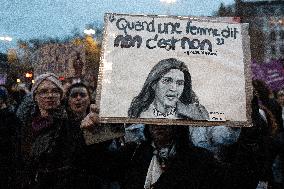 March Against Violence Against Women In Paris