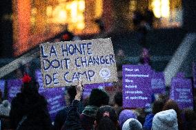 March Against Violence Against Women In Paris