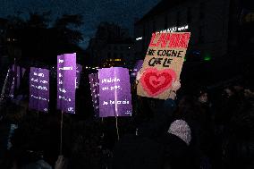 March Against Violence Against Women In Paris