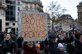 March Against Violence Against Women In Paris