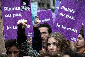 March Against Violence Against Women In Paris