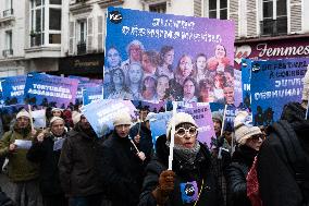 March Against Violence Against Women In Paris