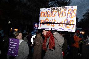 March Against Violence Against Women In Paris