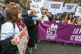 Protest To Condemn Violence Against Women In Paris