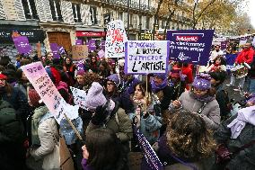 Protest To Condemn Violence Against Women In Paris