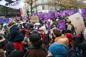 Protest To Condemn Violence Against Women In Paris