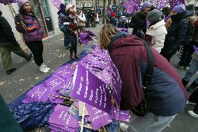 Protest To Condemn Violence Against Women In Paris