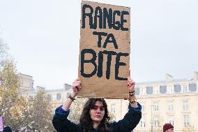 International Day for the Elimination of Violence Against Women demonstration in Paris