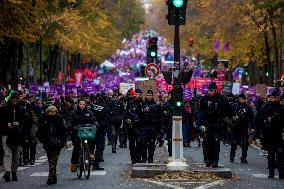 Protest to Condemn Violence Against Women - Paris