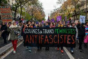 Protest to Condemn Violence Against Women - Paris