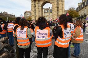 Protest to Condemn Violence Against Women - Bordeaux