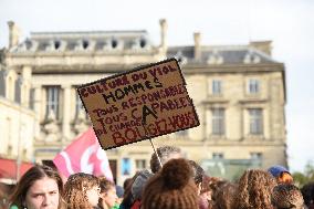 Protest to Condemn Violence Against Women - Bordeaux