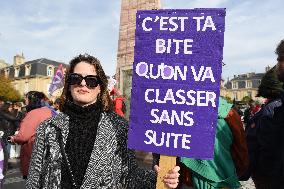 Protest to Condemn Violence Against Women - Bordeaux