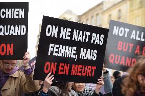 Protest to Condemn Violence Against Women - Bordeaux