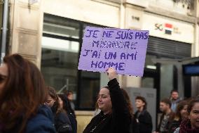 Protest to Condemn Violence Against Women - Bordeaux