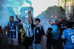 Celebrations At The Obelisk By Racing Club Fans