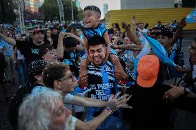 Celebrations At The Obelisk By Racing Club Fans