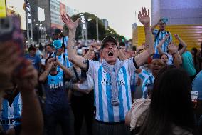 Celebrations At The Obelisk By Racing Club Fans