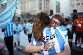 Celebrations At The Obelisk By Racing Club Fans