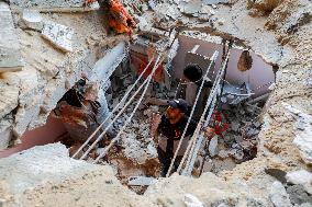 Bombing in Nuseirat Camp - Gaza