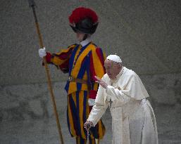 Pope Francis During an Audience - Vatican