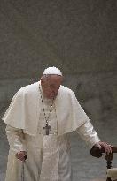 Pope Francis During an Audience - Vatican