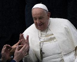 Pope Francis During an Audience - Vatican