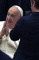 Pope Francis During an Audience - Vatican