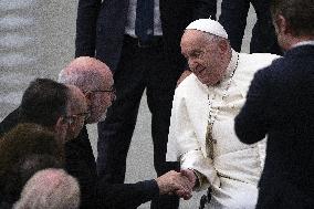 Pope Francis During an Audience - Vatican