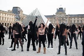 Singer Lio At The FEMEN Protest - Paris