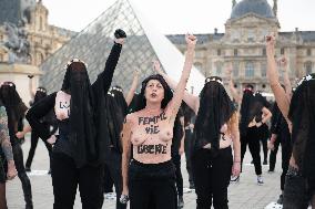 Singer Lio At The FEMEN Protest - Paris