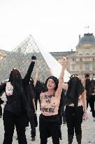 Singer Lio At The FEMEN Protest - Paris