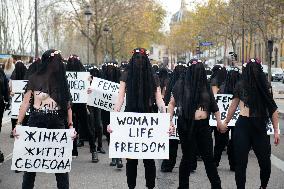 FEMENS Rally in Front of The Louvre Museum - Paris