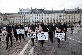 FEMENS Rally in Front of The Louvre Museum - Paris