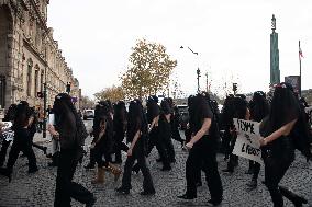 FEMENS Rally in Front of The Louvre Museum - Paris