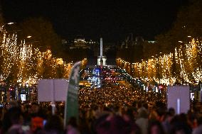 Champs Elysees Christmas Lights Unveiled in Paris FA