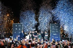 Champs Elysees Christmas Lights Unveiled in Paris FA