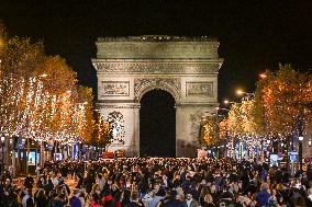 Champs Elysees Christmas Lights Unveiled in Paris FA