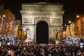 Champs Elysees Christmas Lights Unveiled in Paris FA